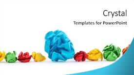  Presentation with recycling paper - Beautiful slide deck featuring paper recycling concept on white backdrop and a white colored foreground