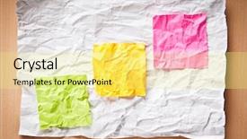  Presentation with reminders - Colorful PPT layouts enhanced with paper reminders on the background backdrop and a blonde colored foreground