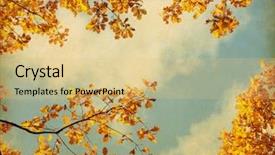  Presentation with old paper design - PPT layouts enhanced with paper retro image of autumn background and a yellow colored foreground