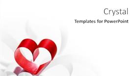  Presentation with valentines - Audience pleasing presentation consisting of paper-ribbon-hearts-on-white backdrop and a white colored foreground