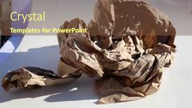  Presentation with brown paper bag - Presentation having paper-rolled-up-brown-paper background and a tawny brown colored foreground
