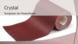  Presentation with roll - Theme featuring carver - roll of sandpaper isolated background and a lemonade colored foreground