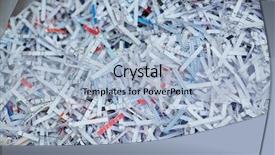  Presentation with privacy - Beautiful presentation theme featuring paper security recycling - shredded documents privacy concept backdrop and a  colored foreground