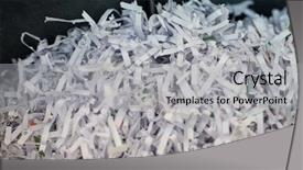  Presentation with privacy - Presentation theme enhanced with paper security recycling - shredded documents privacy background and a light gray colored foreground