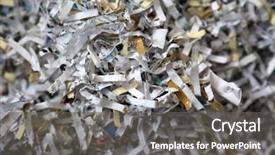  Presentation with cyber security data protection information - Presentation consisting of paper security recycling - shredded sensitive information shredded secret background and a dark gray colored foreground