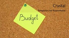  Presentation with budget - Slides featuring paper sheet with inscription budget background and a gold colored foreground