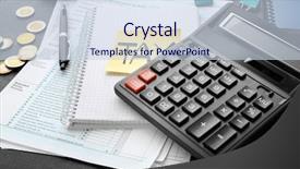  Presentation with income tax - PPT layouts featuring paper sheet with text tax background and a sky blue colored foreground