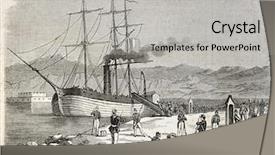  Presentation with old ship - Colorful presentation design enhanced with paper ship - garibaldian outpost in messina old backdrop and a light gray colored foreground