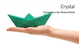  Presentation with ship - Beautiful presentation featuring paper ship in a female backdrop and a white colored foreground