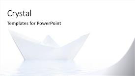  Presentation with water ship - Amazing presentation having paper ship in water backdrop and a white colored foreground