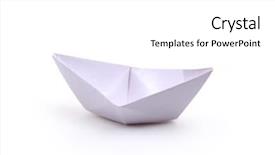  Presentation with watercolor paper texture white art - Audience pleasing theme consisting of paper ships isolated on white backdrop and a white colored foreground