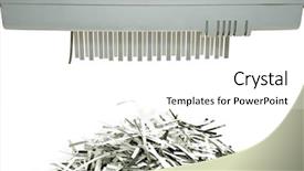  Presentation with shredder - Colorful PPT layouts enhanced with paper shredder and shred mount backdrop and a white colored foreground