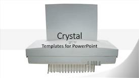  Presentation with shredder - Theme featuring paper shredder machine isolated background and a light gray colored foreground