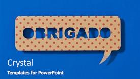  Presentation with thank - Presentation theme enhanced with paper-sign-in-the-shape background and a teal colored foreground