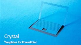  Presentation with paper - Cool new presentation theme with paper-sign-of-modern-laptop and a teal colored foreground