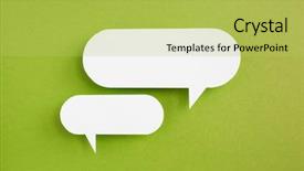  Presentation with bubble - Cool new theme with paper speech bubble on green backdrop and a yellow colored foreground