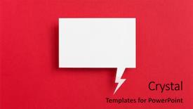  Presentation with higher education speech language - Colorful presentation enhanced with paper speech bubble on red backdrop and a red colored foreground