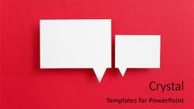  Presentation with speech and language impairment - PPT layouts enhanced with paper speech bubble on red background and a red colored foreground