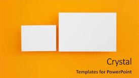  Presentation with yellow paper - Presentation design with paper speech bubble on yellow background background and a gold colored foreground