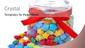  Presentation with dreams - Slide set having paper stars with dreams in jar isolated on white background and a white colored foreground