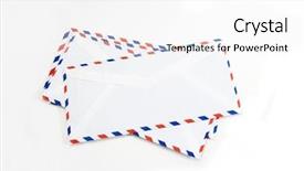  Presentation with letter - Audience pleasing PPT theme consisting of paper strip - blank letter envelopes isolated backdrop and a white colored foreground