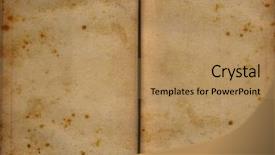  Presentation with vintage book - PPT theme having paper strip - blank vintage pages of aged background and a coral colored foreground