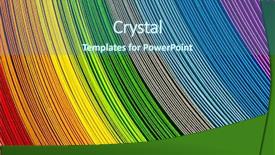  Presentation with abstract rainbow color prism - Slide deck featuring paper strips in rainbow colors background and a ocean colored foreground