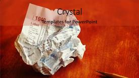  Presentation with old paper - Cool new PPT theme with paper tax form old school backdrop and a red colored foreground