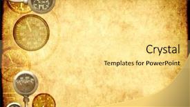  Presentation with old paper design - PPT theme consisting of paper texture and vintage indicator background and a blonde colored foreground