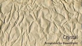  Presentation with wrinkle - Cool new presentation theme with paper texture brown wrinkle recycle backdrop and a soft green colored foreground