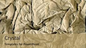  Presentation with old brown paper texture - Cool new PPT theme with paper texture brown wrinkle recycle backdrop and a coral colored foreground