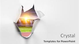  Presentation with torn paper - Colorful slide set enhanced with paper-torn-hole-effect backdrop and a white colored foreground