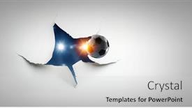  Presentation with torn paper - Presentation design enhanced with paper-torn-hole-effect background and a light gray colored foreground