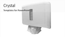  Presentation with paper - Slides having paper towel dispenser background and a white colored foreground