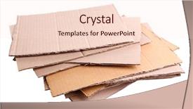  Presentation with roadways and recycling - Beautiful slide deck featuring paper waste - stack of cardboard for recycling backdrop and a lemonade colored foreground