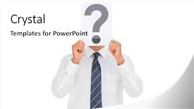  Presentation with swot analysis question mark word - Cool new PPT layouts with paper with a question mark backdrop and a white colored foreground