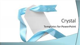  Presentation with blue ribbon bacon festival - PPT theme with paper with beautiful blue ribbon background and a white colored foreground