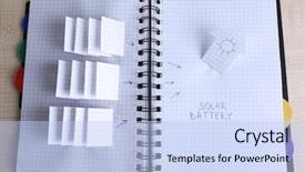  Presentation with notebook paper - Audience pleasing PPT layouts consisting of paper with building and solar backdrop and a light blue colored foreground