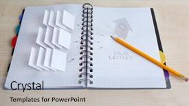  Presentation with notebook paper - PPT layouts enhanced with paper with building and solar background and a light blue colored foreground