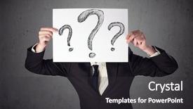  Presentation with santa claus holding scroll paper - Amazing presentation having paper with drawed question mark backdrop and a dark gray colored foreground