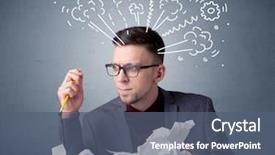  Presentation with steam - PPT theme enhanced with paper with drawings of gear background and a  colored foreground