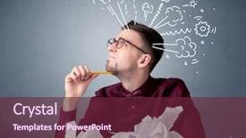  Presentation with steam - Cool new PPT theme with paper with drawings of gear backdrop and a  colored foreground