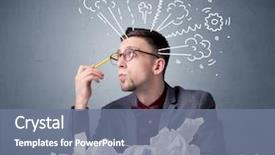  Presentation with crumpled paper various balls - Amazing PPT layouts having paper with drawings of gear backdrop and a  colored foreground