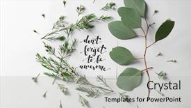  Presentation with awesome - Audience pleasing PPT layouts consisting of paper with leaves and flower backdrop and a light gray colored foreground