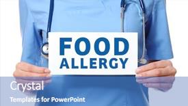  Presentation with allergy food - Cool new presentation design with holding paper with text food backdrop and a teal colored foreground