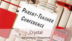  Presentation with teacher parent - Slide deck consisting of paper with text parent-teacher background and a lemonade colored foreground