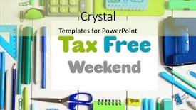  Presentation with education supplies - Amazing theme having paper with text tax free backdrop and a soft green colored foreground