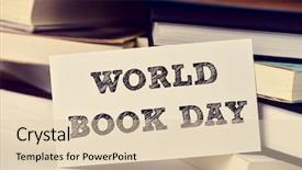  Presentation with pile - Slide set featuring paper with the text background and a lemonade colored foreground