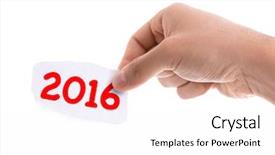  Presentation with paper - PPT theme enhanced with paper with the word 2016 background and a pink colored foreground