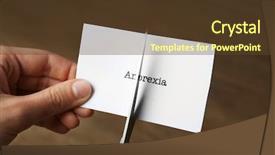  Presentation with anorexia - Slide deck with paper with word anorexia background and a tawny brown colored foreground